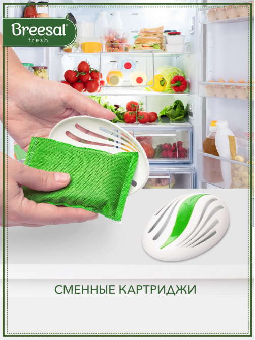Биопоглотитель запаха Breesal для холодильника, 80г