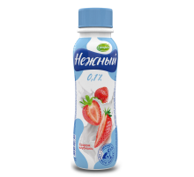 Йогуртный продукт Нежный с соком клубники 0.1%, 285г