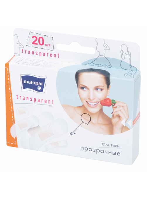 Пластыри Matopat Transparent набор, 20шт