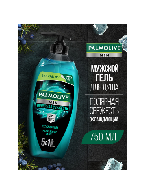 Гель для душа Palmolive Men Полярная свежесть 5в1, 750мл