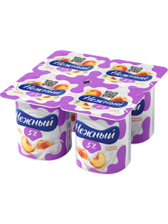 Продукт йогуртный Нежный с персиком 5%, 100г