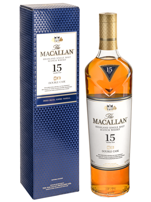 Виски шотландский Macallan Double Cask Collection 15 лет в подарочной упаковке, 0.7л