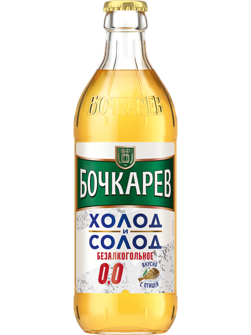 Пиво Бочкарев Холод и солод безалкогольное, 0.43л