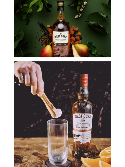 Виски West Cork Bourbon Cask Blend Irish в подарочной упаковке, 0.7л