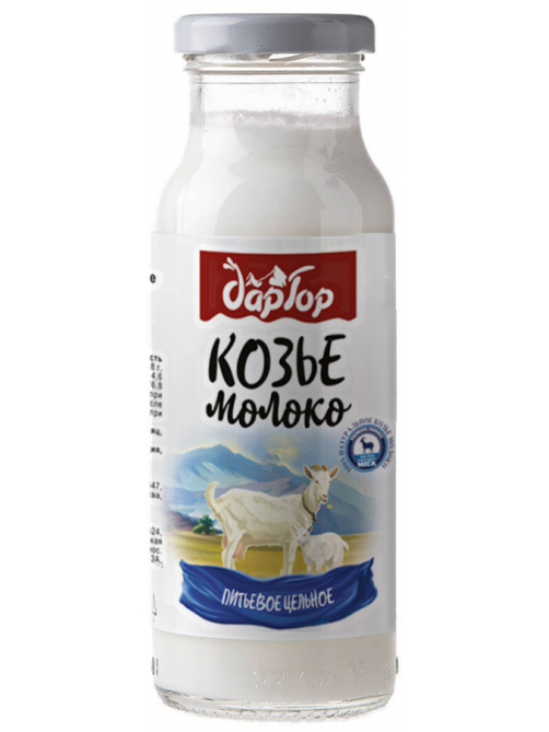 Молоко Дар Гор козье ультрапастеризованное 3.4-4.8%, 200мл