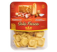 Равиоли Solo Fresco с ветчиной и пармезаном охлажденные, 250г