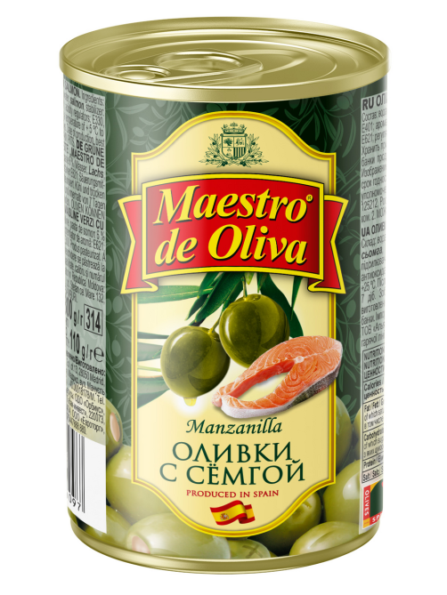 Оливки Maestro de oliva с семгой, 300г