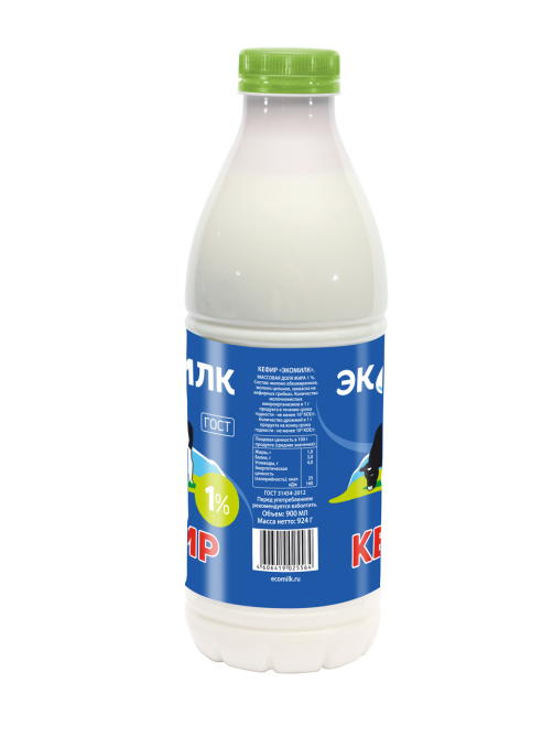Кефир Экомилк 1%, 900мл