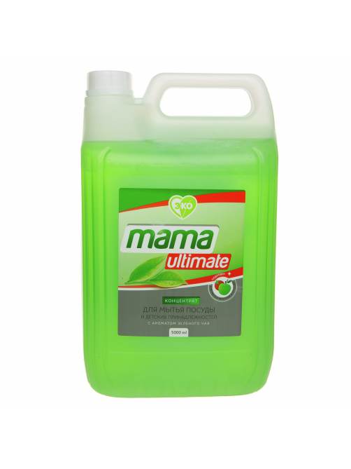 Бальзам для мытья посуды Mama Ultimate зеленый чай концетрат, 5л