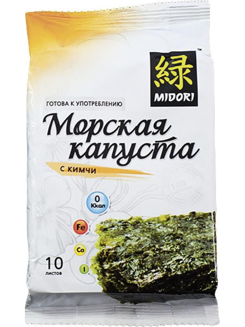 Чипсы нори Midori кимчи, 5г