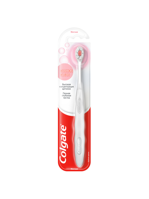 Зубная щетка Colgate Cushion Clean мягкая, розовая