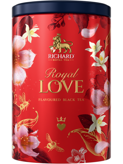 Чай Richard Royal Love чёрный цейлонский крупнолистовой с ароматом бергамота и ванили, 80г