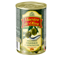Оливки Maestro de oliva с анчоусом, 300г