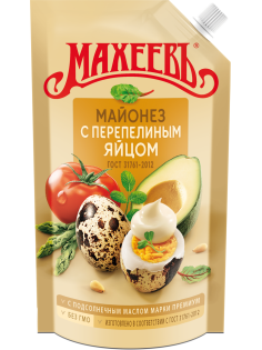 Майонез Махеевъ с перепелиным яйцом 67%, 380г