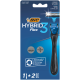 Бритва мужская BIC Flex 3 Hybrid 3 лезвия плавающая головка, 1 ручка и 2 сменные кассеты
