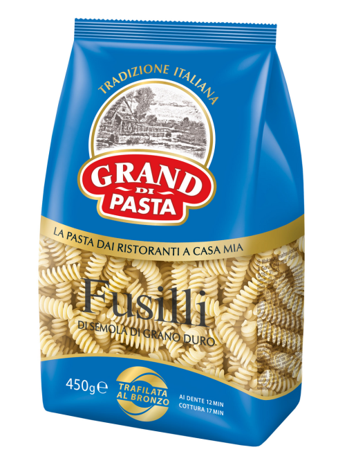 Макароны спирали Grand di Pasta Fusilli высший сорт, 450г