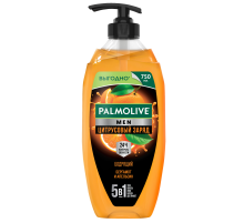 Гель для душа Palmolive Men Бодрящий Цитрусовый Заряд 2 в 1 для тела и волос, 750мл