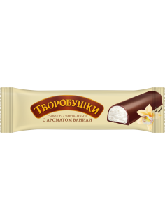 Сырок творожный глазированный Творобушки с ванилью в темной глазури 20%, 40г