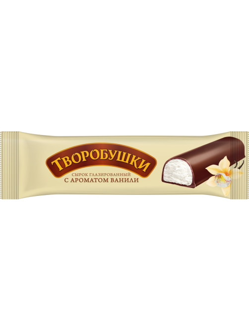Сырок творожный глазированный Творобушки с ванилью в темной глазури 20%, 40г