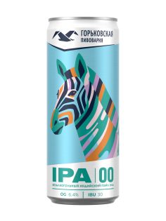 Пиво Горьковская пивоварня IPA безалкогольное, 0.33л