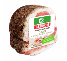 Сало Велком с черным перцем и чесноком, ~400г