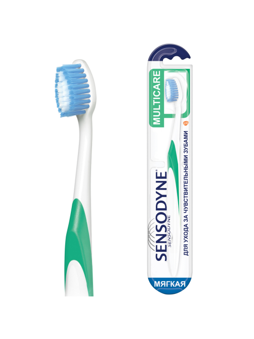 Зубная щетка Sensodyne Комплексная защита для чувствительных зубов для деликатной чистки мягкая бирюзовая