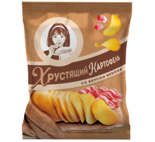 Чипсы Хрустящий картофель в ломтиках Бекон, 70г