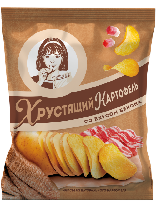 Чипсы Хрустящий картофель в ломтиках Бекон, 70г