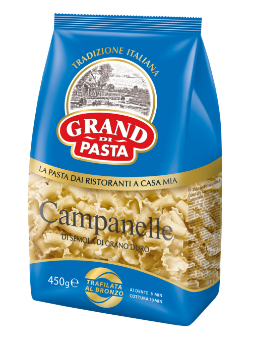 Макароны фигурные Grand di Pasta Campanelle высший сорт, 450г