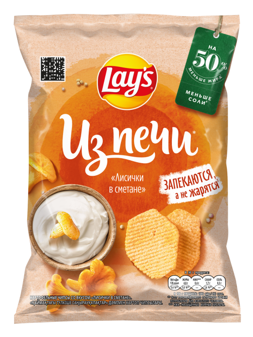 Чипсы Lay's Лисички в сметане из печи, 81г x 14 шт
