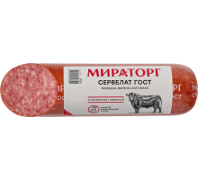 Колбаса Мираторг Сервелат варено-копченая, 300г