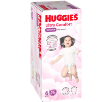 Подгузники-трусики Huggies Ultra Comfort для девочек №6 15-25кг, 76шт