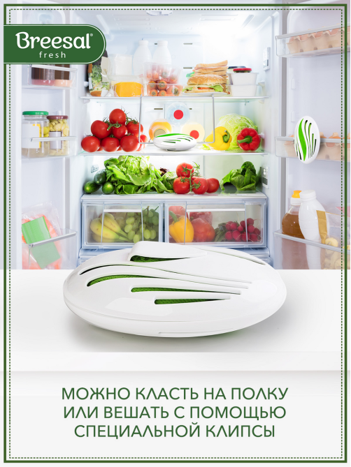 Биопоглотитель запаха Breesal для холодильника, 80г