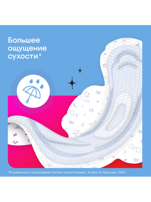 Прокладки гигиенические Kotex Young Normal ночные для девочек, 6шт
