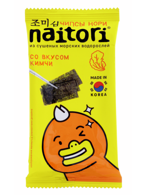 Чипсы нори Naitori со вкусом кимчи, 3г