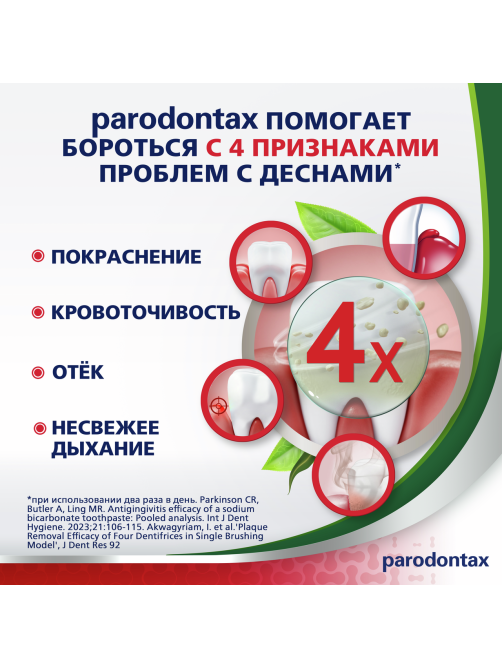 Зубная паста Parodontax Экстракты трав от воспаления и кровоточивости десен с фтором, 75мл