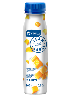 Йогурт питьевой Viola с манго 0.8%, 260г