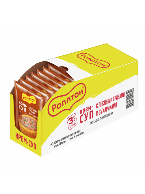 Крем-суп Роллтон с лесными грибами и сухариками, 21г