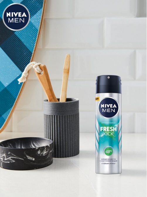 Антиперспирант-спрей Nivea Men Fresh Kick, 150мл