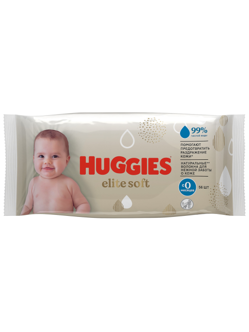 Салфетки влажные детские Huggies Elite Soft, 56шт