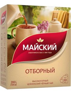 Чай Майский Отборный черный (2г x 100шт), 200г