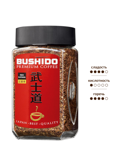 Кофе Bushido Red Katana растворимый сублимированный, 100г