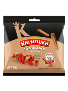 Сухарики Кириешки шашлык с кетчупом, 60г