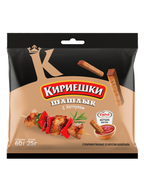 Сухарики Кириешки шашлык с кетчупом, 60г