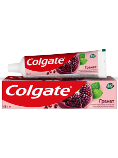 Зубная паста Colgate Гранат с натуральными ингредиентами для укрепления эмали зубов и защиты от кариеса, 100мл