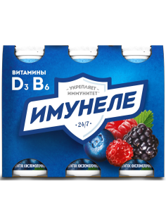 Напиток кисломолочный Имунеле лесные ягоды 1.2%, 100г x 6 шт