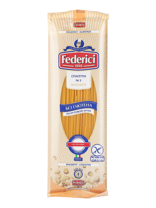 Макароны спагетти Federici Spaghetti №3 из нутовой муки без глютена, 250г