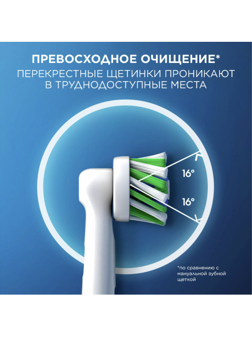 Насадки Oral-B Cross Action для электрической зубной щетки, 4шт
