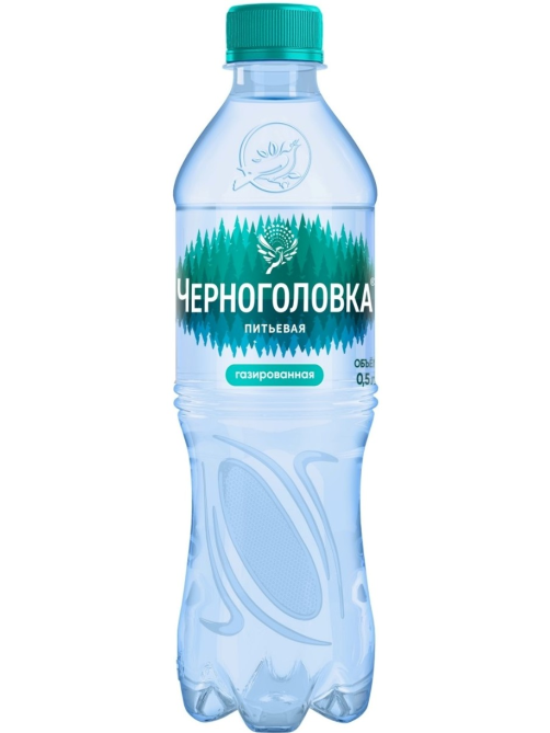 Вода Черноголовка питьевая газированная, 500мл x 12 шт
