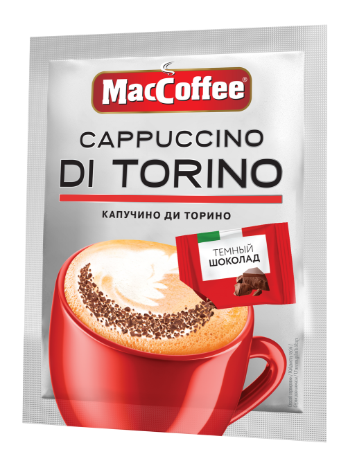 Напиток кофейный MacCoffee Cappuccino Di Torino 3в1 растворимый, 25.5г